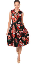 Sleeveless | Holland Master Black | Black Indian Red | Front | Dress By Samantha Sung