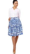Regular | Ibiza Tile | White Cobalt Blue | Front-1 | Skirt By Samantha Sung