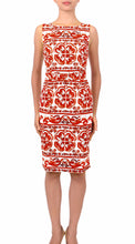 Sleeveless | Ibiza Tile | White Indian Red | Front | Dress By Samantha Sung