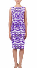 Sleeveless | Ibiza Tile | White Lilac | Front | Dress By Samantha Sung