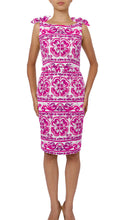 Sleeveless | Ibiza Tile | White Pink | Front | Dress By Samantha Sung