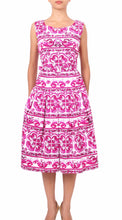 Sleeveless | Ibiza Tile | White Pink | Front | Dress By Samantha Sung