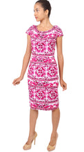 Sleeveless | Ibiza Tile | White Pink | Front-1 | Dress By Samantha Sung