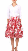 Regular | Itajime Shibori | Indian Red White | Front | Skirt By Samantha Sung