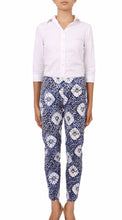 Long | Itajime Shibori | Indigo White | Front | Pants By Samantha Sung