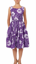 Sleeveless | Itajime Shibori | Lilac White | Front | Shirt Dress By Samantha Sung