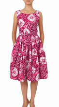 Sleeveless | Itajime Shibori | Pink White | Front | Shirt Dress By Samantha Sung