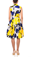 Sleeveless | Jean Arp | White Chrome Yellow | Back | Shirt Dress By Samantha Sung