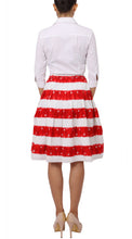 Regular | Kanoko Shibori | White Indian Red | Back | Skirt By Samantha Sung