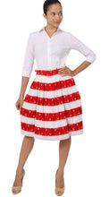 Regular | Kanoko Shibori | White Indian Red | Front-1 | Skirt  By Samantha Sung