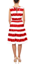 Sleeveless | Kanoko Shibori | White Indian Red | Back | Dress By Samantha Sung