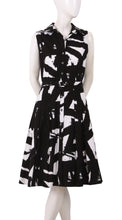 Sleeveless | Kline | White Black | Front | Shirt Dress By Samantha Sung