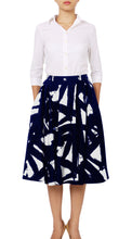 Midi | Kline | White Midnight Blue | Front | Skirt By Samantha Sung