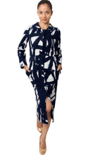 Long Sleeve | Kline | White Midnight Blue | Style | Coat By Samantha Sung