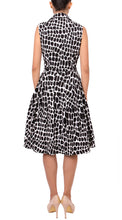 Sleeveless | Love Python | White Black | Back | Shirt Dress By Samantha Sung