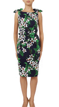 Tie Shoulder | Magnolia | Black White | Front | Dress By Samantha Sung