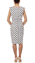 Tie Shoulder | Micro Dots | White Black | Back | Dress By Samantha Sung