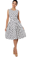 Sleeveless | Micro Dots | White Black | Front-1 | Dress By Samantha Sung