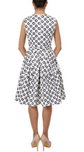 Sleeveless | Micro Dots | White Black | Back | Dress By Samantha Sung