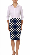 Regular | Mondrian Check | White Indigo | Front | Skirt By Samantha Sung