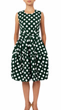 Sleeveless | Mondrian Check | White Jade | Front | Dress By Samantha Sung