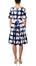 Cap Sleeve | English Macrame | Indigo Ivory | Back | Dress By Samantha Sung