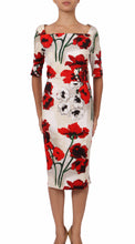 1/2 Sleeve | Poppy | Ivory Indian Red | Front | Dress By Samantha Sung