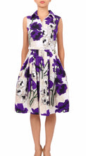 Sleeveless | Poppy | Ivory Lilac | Front | Shirt Dress By Samantha Sung