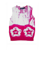 Short | Double Flower Shibori Shibori | Pink | Front-1 | Cardigan by Samantha Sung