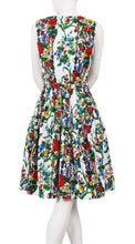 Sleeveless | Queen Mary | White Indian Red | Back | Dress By Samantha Sung