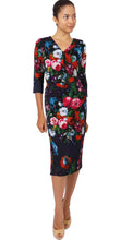 3/4 Sleeve | Rembrandt | Midnight Blue Rose | Style | Dress By Samantha Sung
