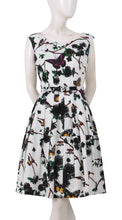 Cap Sleeve | Rose Butterfly | White Black | Front-1 | Dress By Samantha Sung
