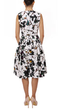 Sleeveless | Rose Butterfly | White Black | Back | Dress By Samantha Sung