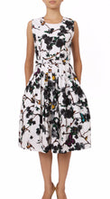Sleeveless | Rose Butterfly| White Black | Front | Dress By Samantha Sung
