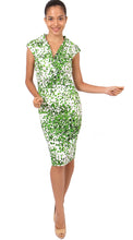 Cap Sleeve | Seurat | White Grass Green | Front-1 | Dress By Samantha Sung