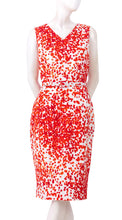 Sleeveless | Seurat | White Indian Red | Front | Dress By Samantha Sung