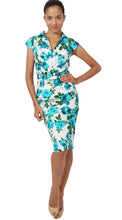 Cap Sleeve | Sicilian Rose | White Aqua | Front-1 | Dress By Samantha Sung