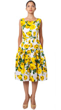 Sleeveless | Sicilian Rose | White Chrome Yellow | Front | Dress By Samantha Sung