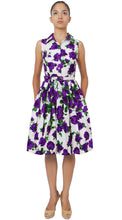 Sleeveless | Sicilian Rose | White Lilac | Front | Shirt Dress By Samantha Sung