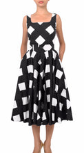 Sleeveless | Stella Check | White Black | Front | Dress By Samantha Sung
