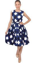 Sleeveless | Stell Check | White Indigo | Style | Dress By Samantha Sung