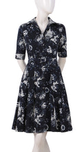 1/2 Sleeve | Sunshine Indigo | Indigo White | Front | Shirt Dress By Samantha Sung