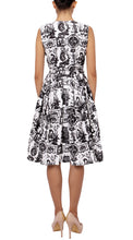 Sleeveless | Toile du Jour | White Black | Back | Dress By Samantha Sung