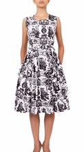 Sleeveless | Toile du Jour | White Black | Front | Dress By Samantha Sung