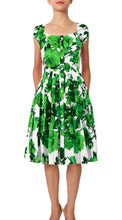 Cap Sleeve | Valentine Rose Pastel | White Soft Green | Front | Dress By Samantha Sung
