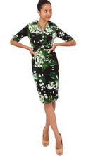 1/2 Sleeve | White Blossom | Black White | Front-1 | Dress By Samantha Sung
