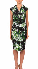 Cap Sleeve | White Blossom | Black White | Front | Dress By Samantha Sung