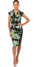 Cap Sleeve | White Blossom | Black White | Front-1 | Dress By Samantha Sung