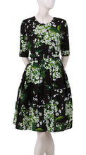 1/2 Sleeve | White Blossom | Black White | Front | Dress By Samantha Sung