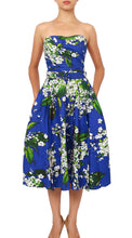 Strapless | White Blossom | Admiral Blue White | Front | Dress By Samantha Sung